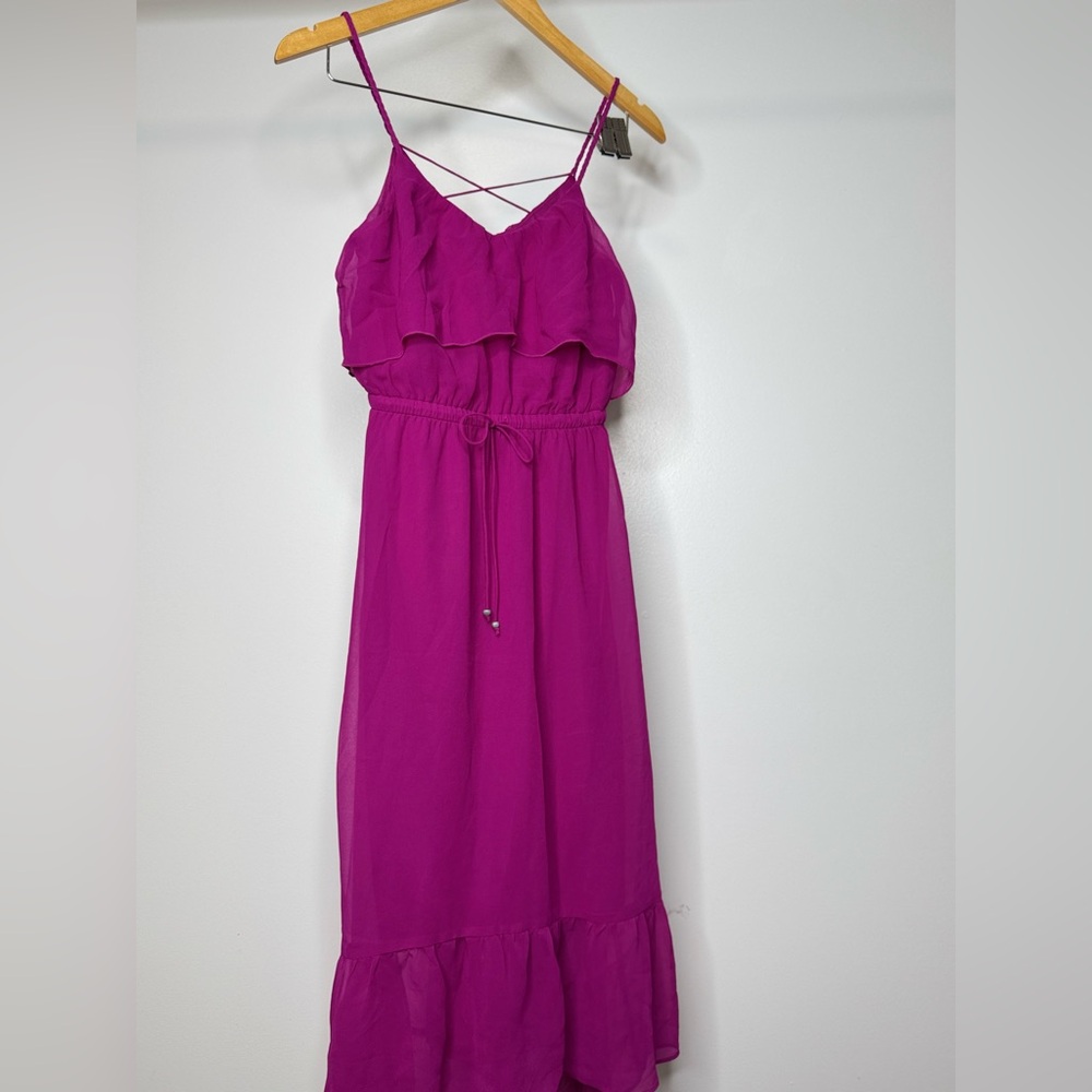 Elegant Magenta Summer Dress